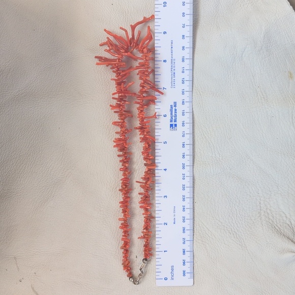 Vibrant Coral Necklace 18" - Picture 6 of 8